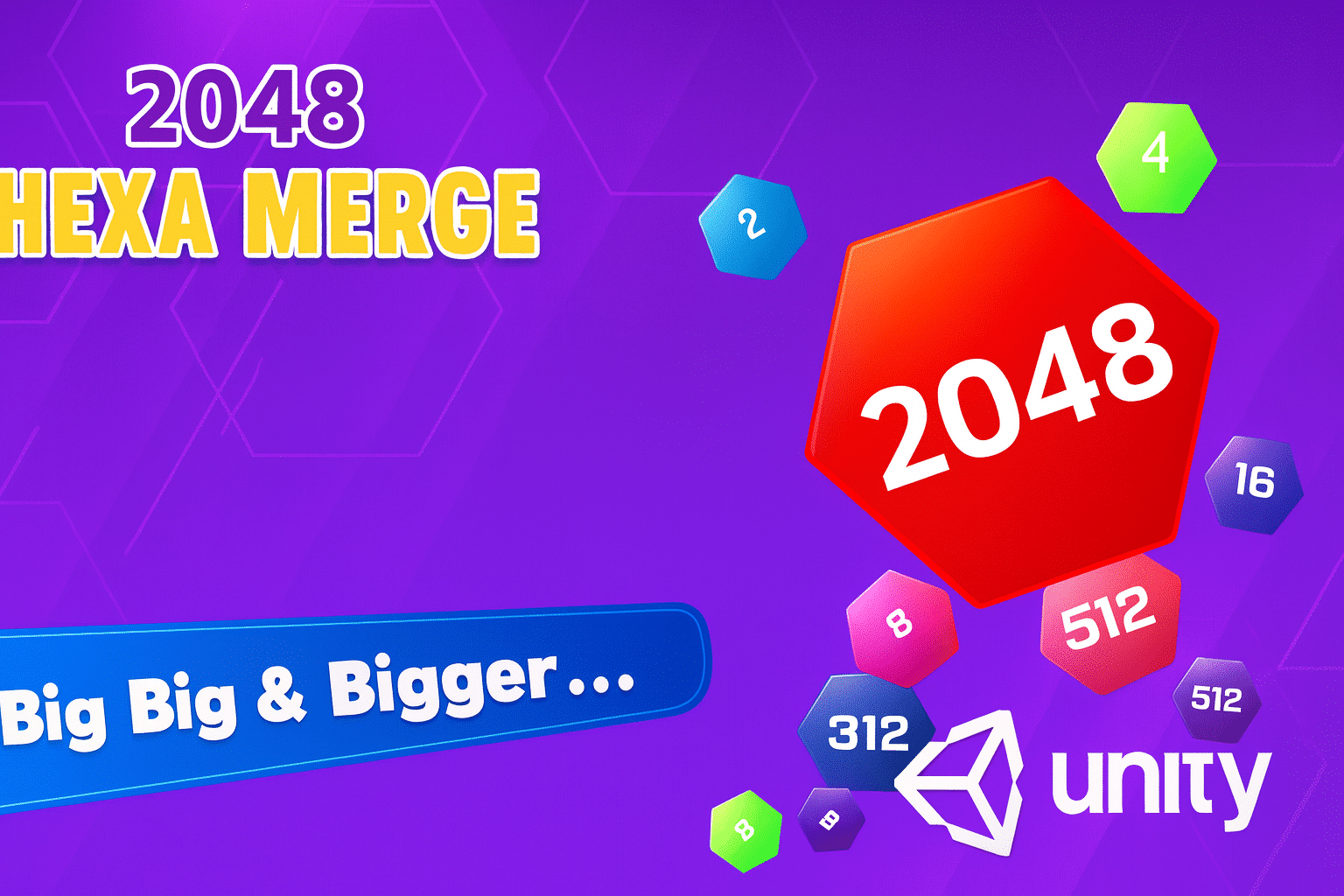 2048 Hexa Merge Drop Puzzle – Control Number Merge
