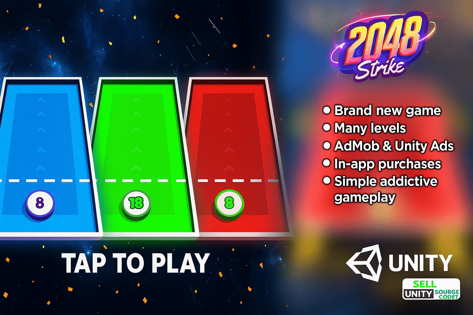 2048 Strike | Brand New Hypercasual Puzzle Game |