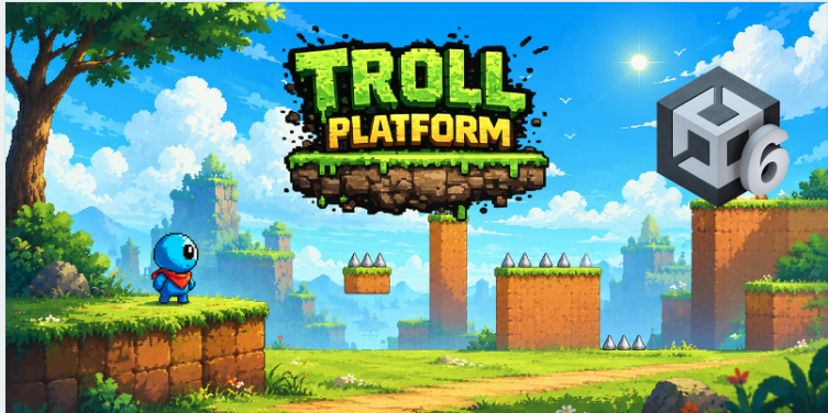 2D Troll Platformer Game Unity Source Code – Complete Troll Platform Template | sellunitysourcecode.com source code