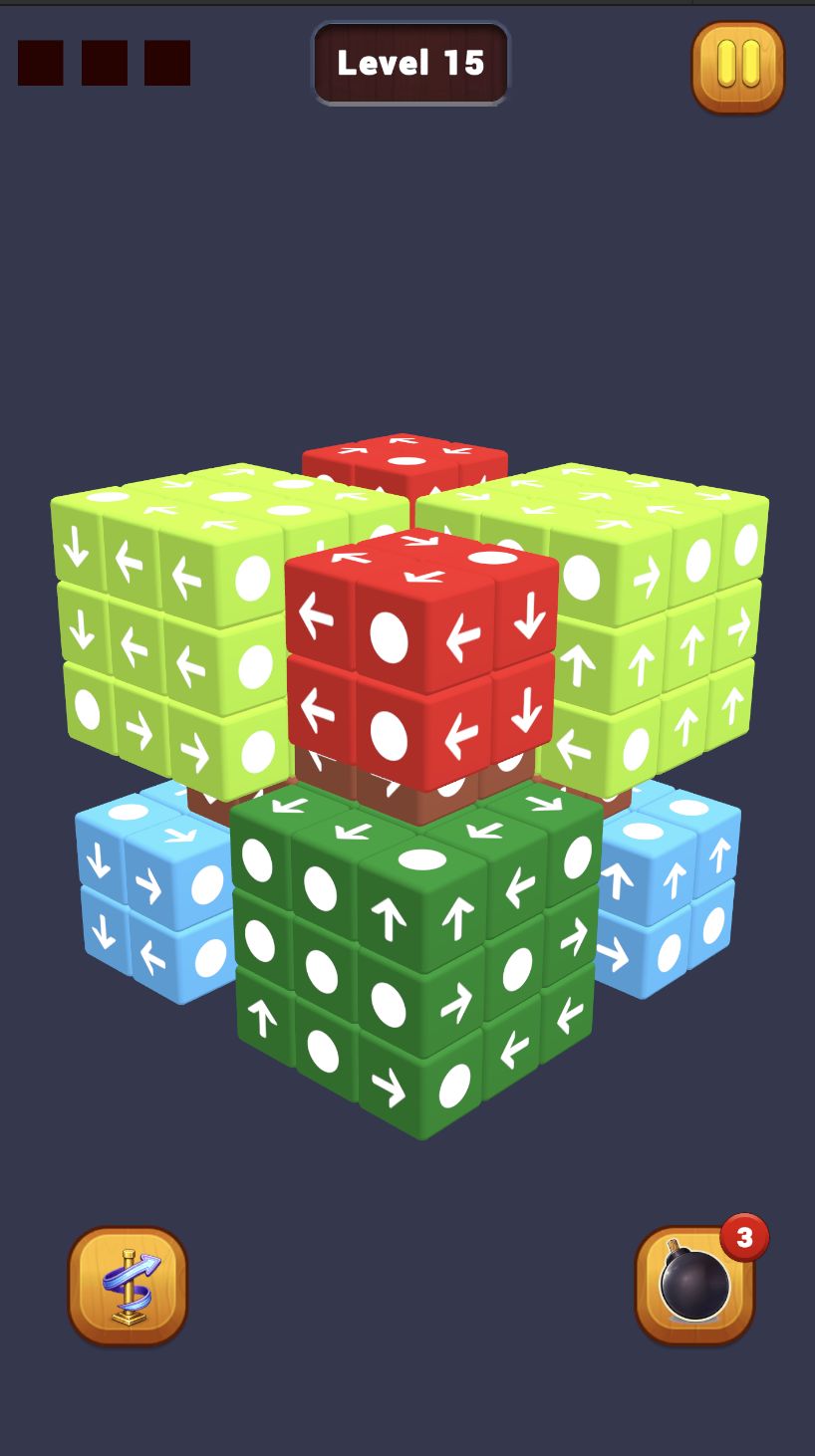 3D Cube Away Puzzle - 150 levels Unity Project screenshot 4