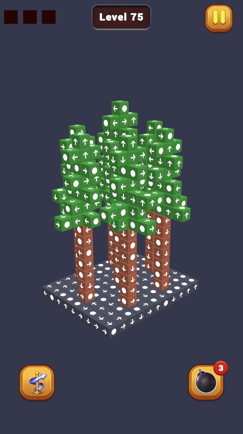 3D Cube Away Puzzle - 150 levels Unity Project screenshot 6