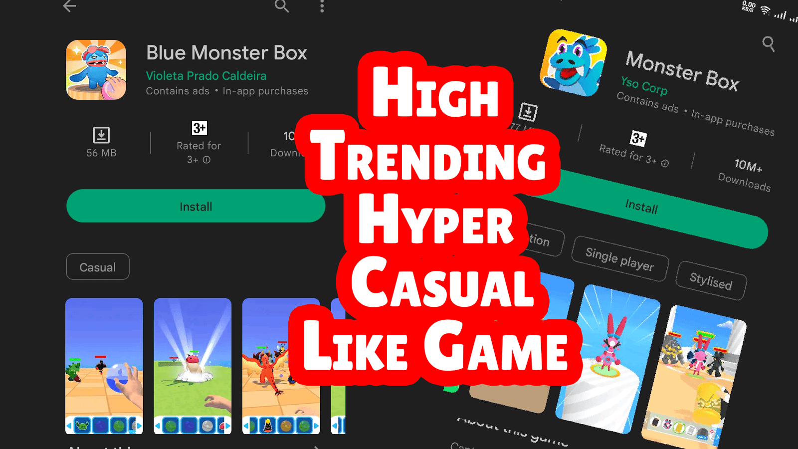 Blue Monster Box – Hyper Casual Trending Game SellUnitySourceCode.com screenshot 3