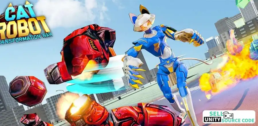 Cat Robot Transform Car Unity Games Source Code screenshot 5