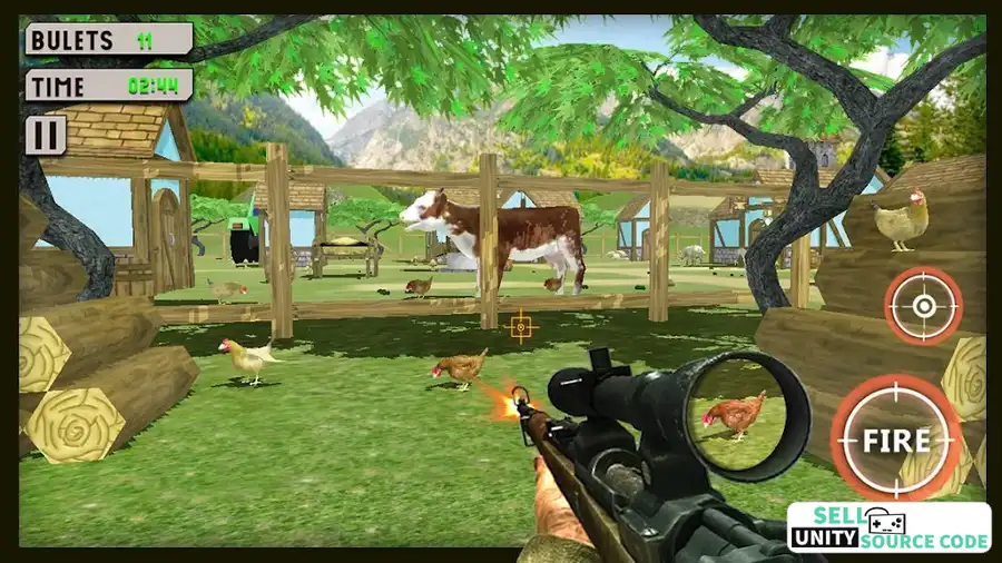 Chicken Shooter: Chicken Scream Hunting Tough Game SellUnitySourceCode source code