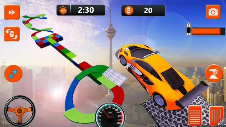 Crazy Car Impossible Tracks: Sky Driving 3D SellUnitySourceCode screenshot 5