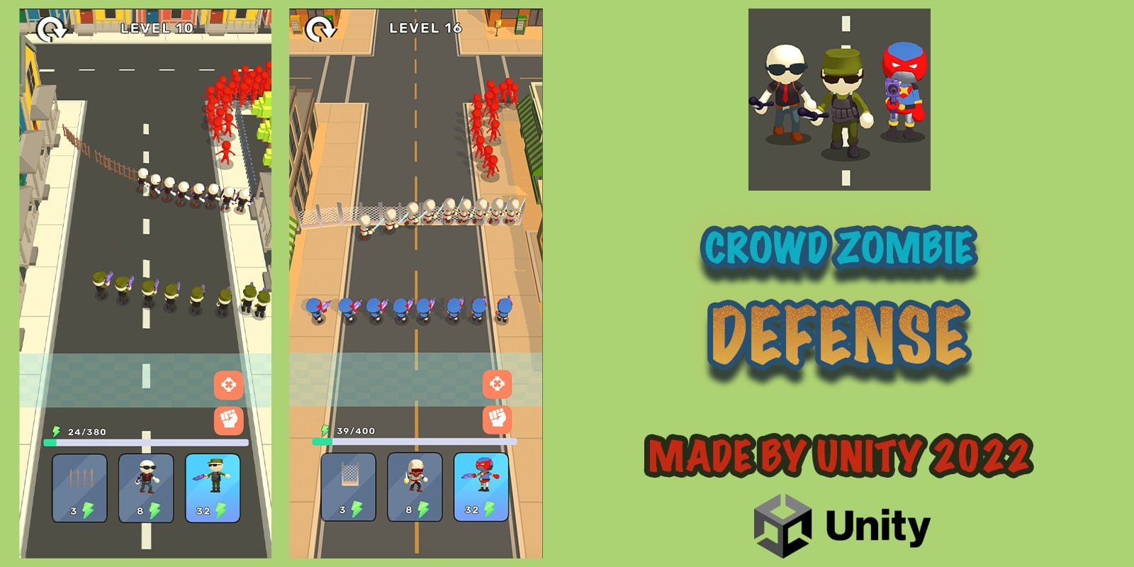 Crowd Zombie Defense – Unity Template SellUnitySourceCode screenshot 2