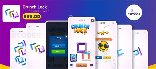 Crunch Lock ! Trending Game SellUnitySourceCode screenshot 3