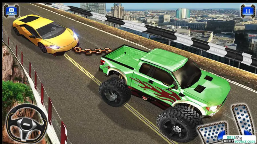 Drag Chained Cars 2018 - Crazy Driving Stunts 3d SellUnitySourceCode