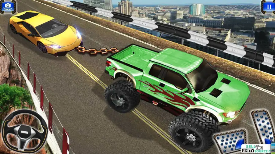 Drag Chained Cars 2018 - Crazy Driving Stunts 3d SellUnitySourceCode screenshot 2