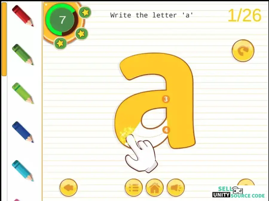 English Tracing Book SellUnitySourceCode screenshot 4