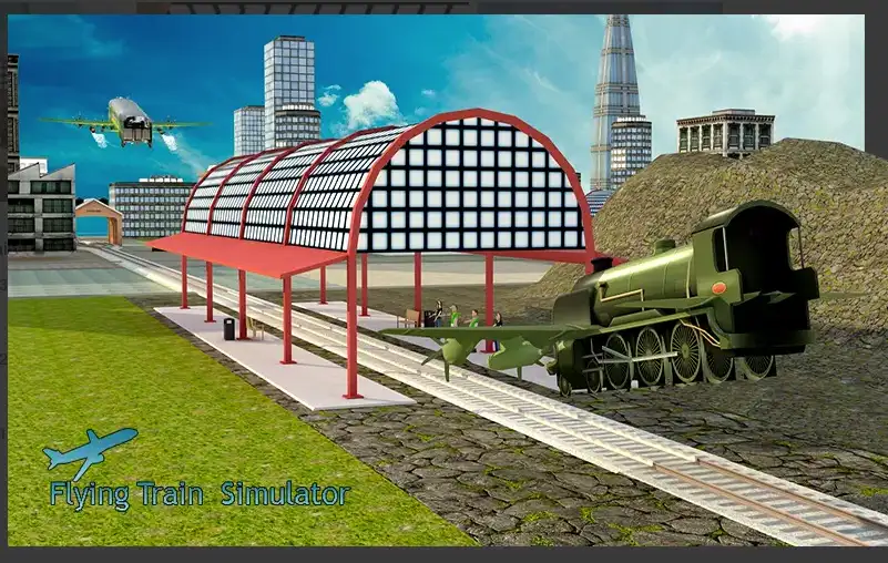 Flying Train Future Race screenshot 2