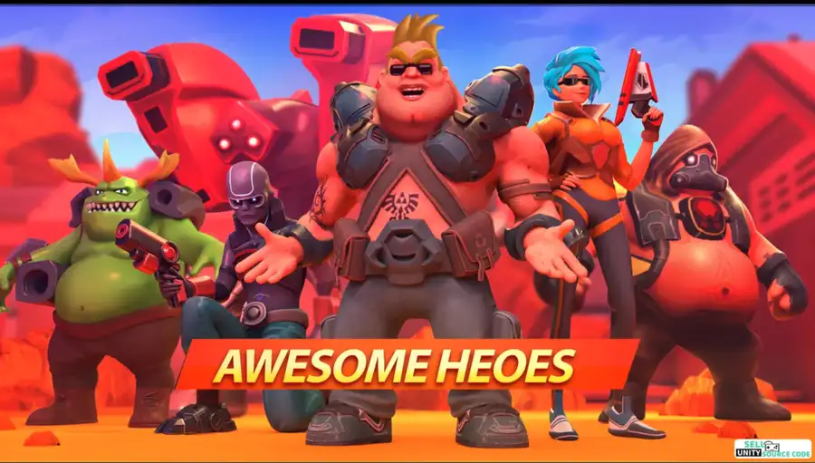 Frag Hero Shooter Mad Heroes SellUnitySourceCode screenshot 2