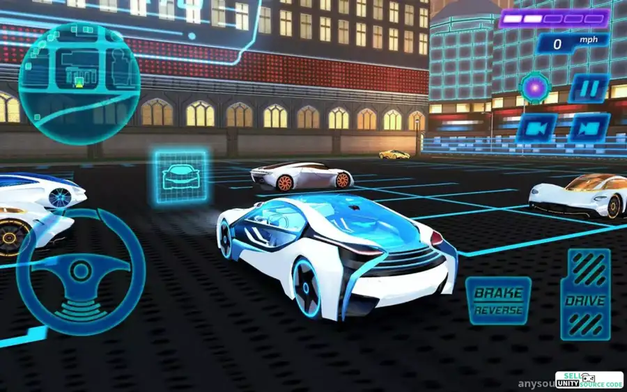 Futuristic Car Simulator SellUnitySourceCode source code