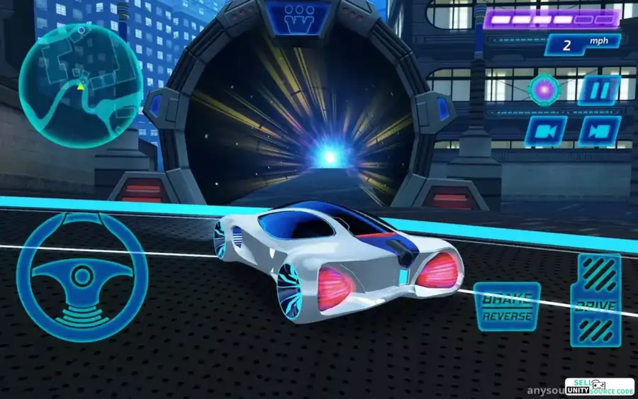 Futuristic Car Simulator SellUnitySourceCode screenshot 3