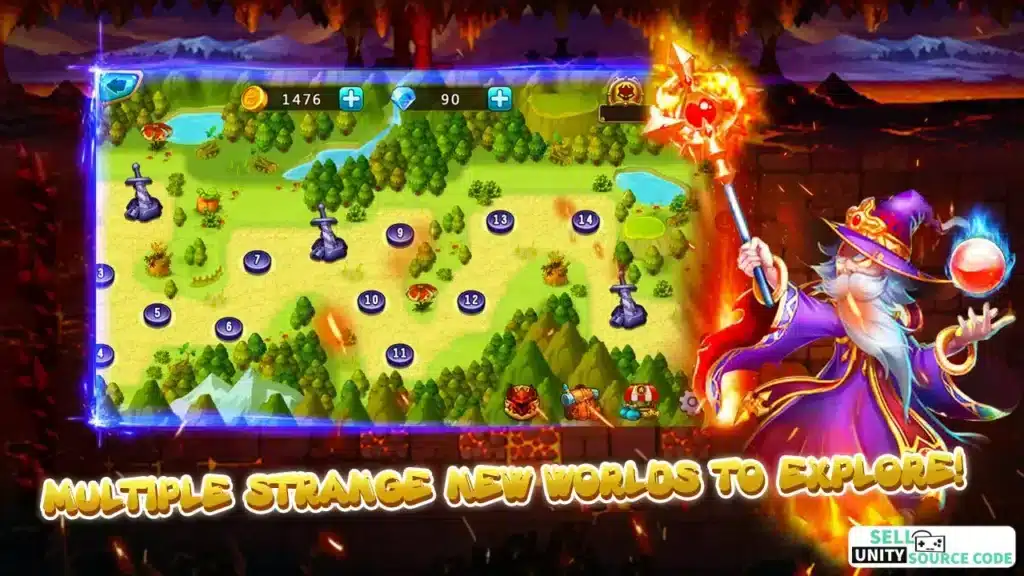 Gem Blitz Match 3 RPG Games SellUnitySourceCode screenshot 4