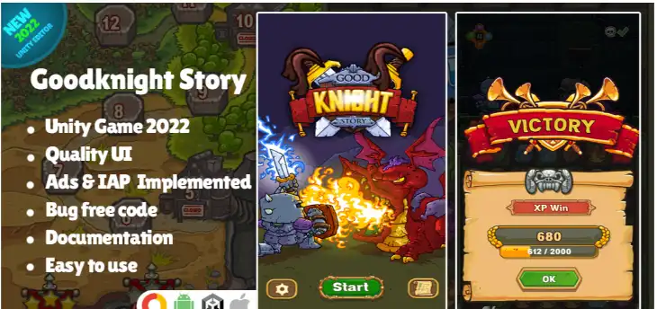 Good knight Story Ready Made Game Code screenshot 2