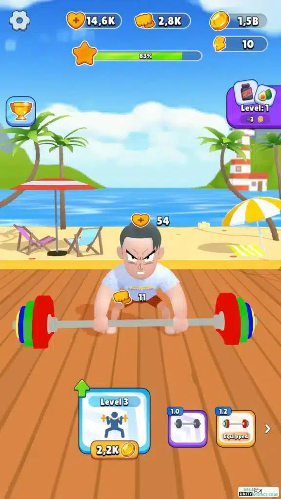 Gym Lifting Hero: Tile Master SellUnitySourceCode screenshot 2