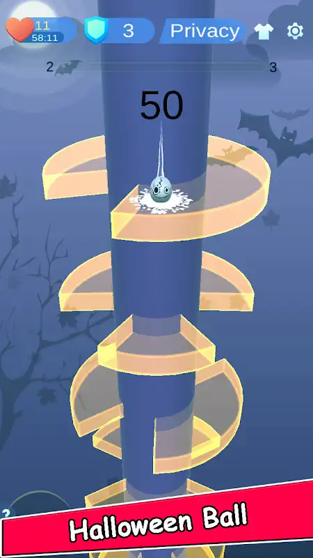 Helix Halloween Ball Jump screenshot 4
