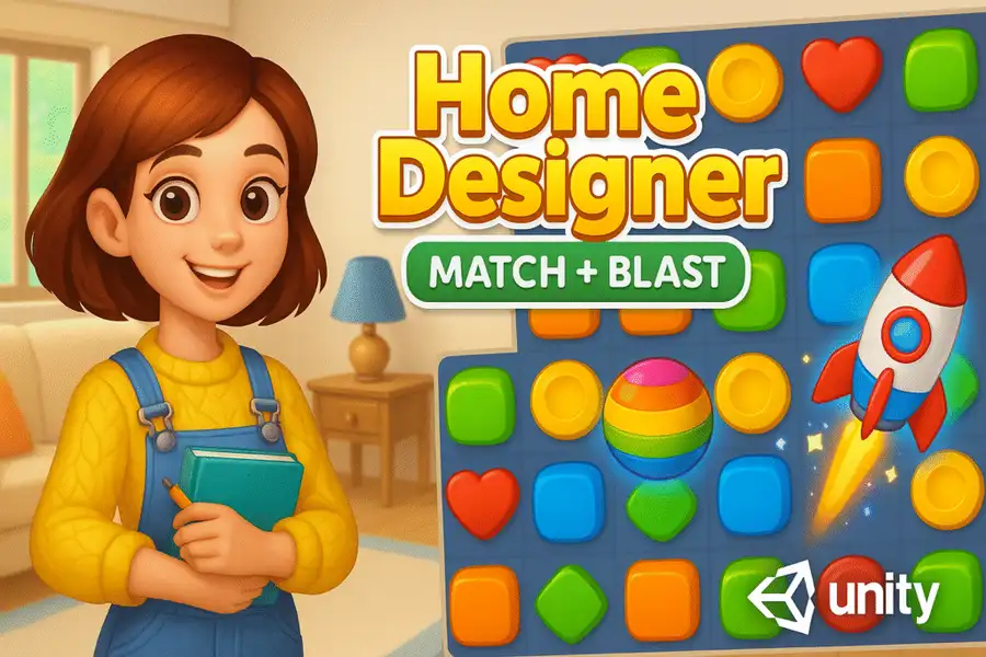 Home Designer – Match + Blast SellUnitySourceCode screenshot 2