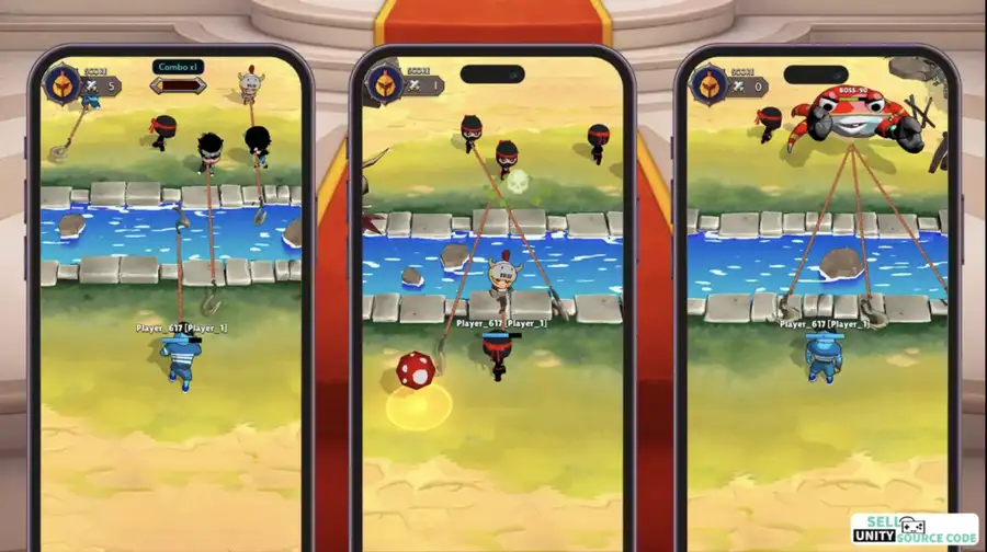 Hook Wars Online Multiplayer (Photon Fusion v2) SellUnitySourceCode screenshot 5