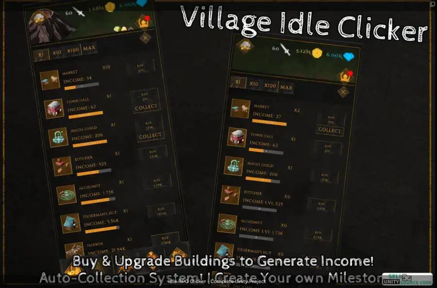   Idle RPG Clicker - SellUnitySourceCode screenshot 3