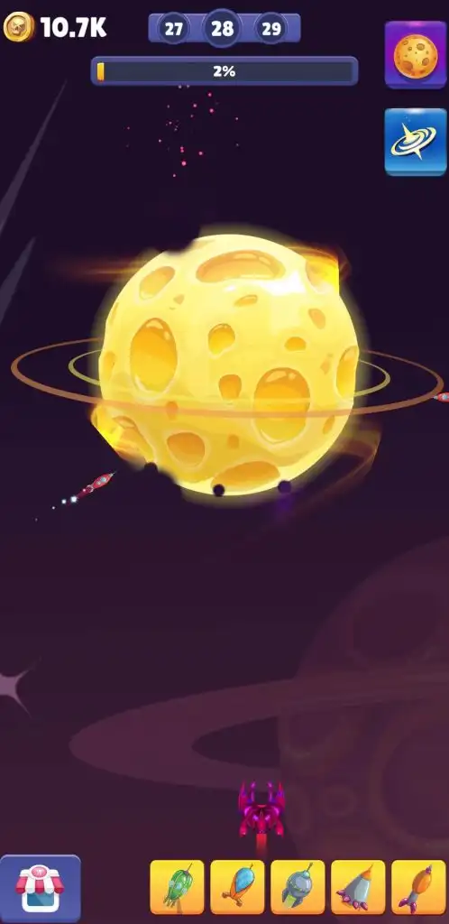 Idle Space Destroyer – Planet Bomber Hyper Casual SellUnitySourceCode  screenshot 4