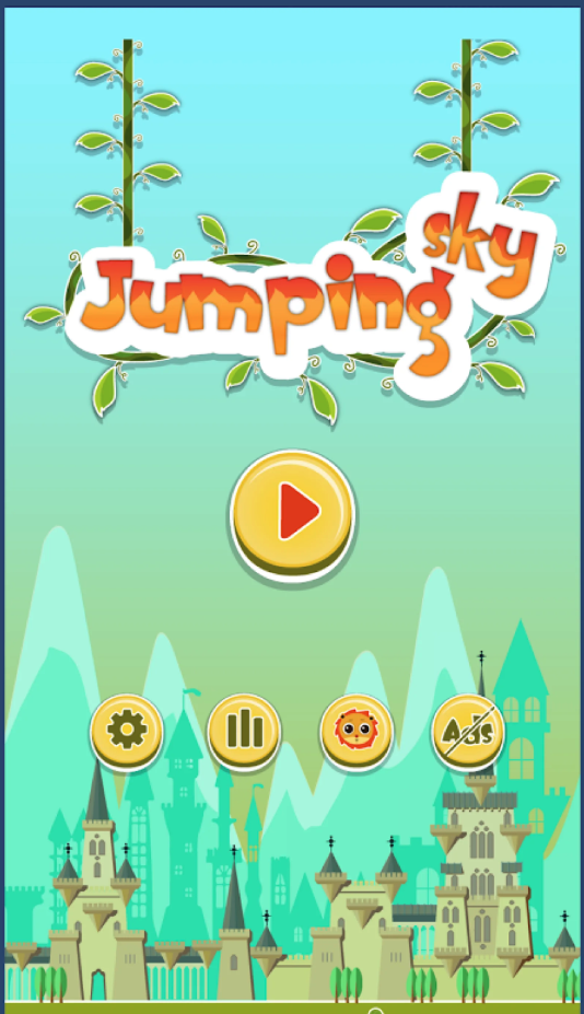 Jumping Sky Unity Source Code – Endless Vertical Jump Game Template screenshot 4