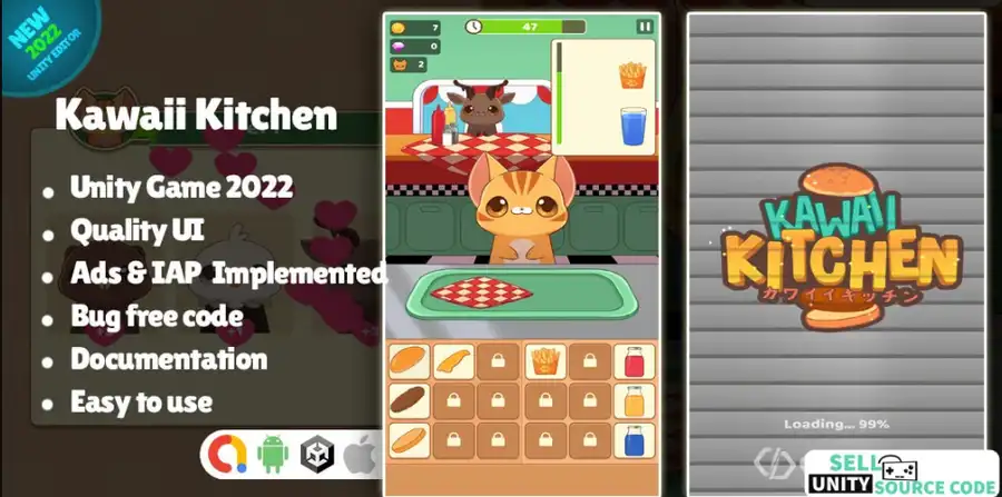 Kawaii Kitchen Best Unity Multiplayer Game SellUnitySourceCode screenshot 5