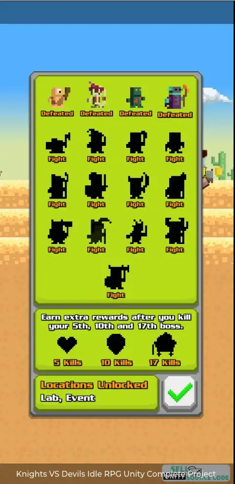 Knights VS Devils Idle RPG SellUnitySourceCode screenshot 3