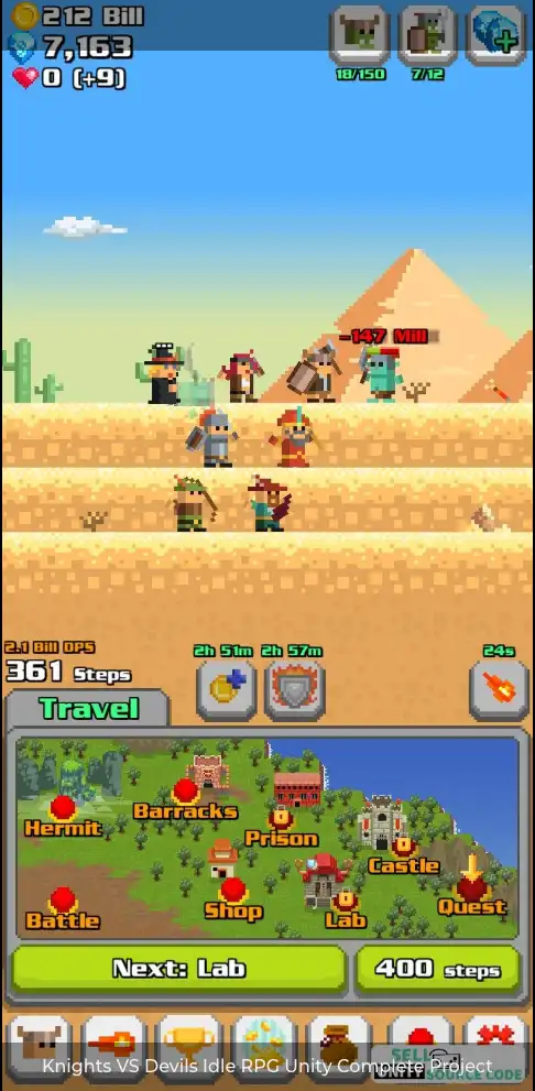 Knights VS Devils Idle RPG SellUnitySourceCode screenshot 4