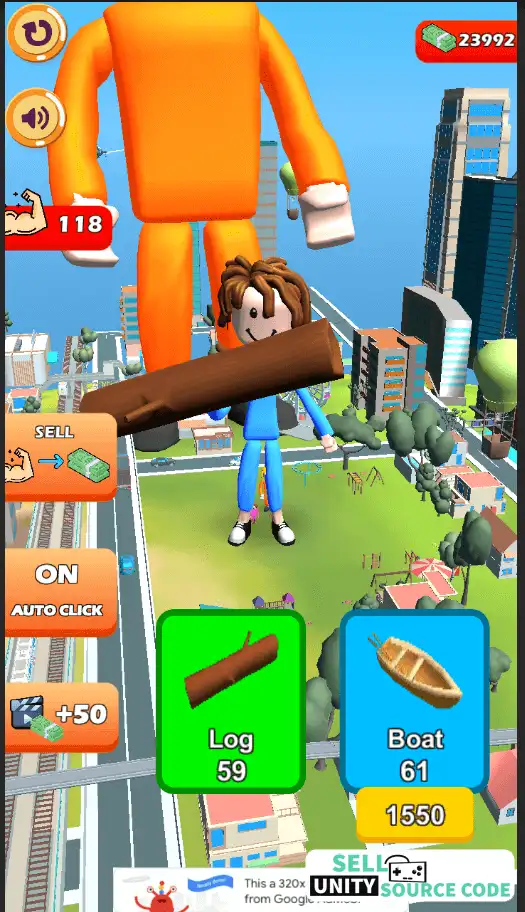 🏋️ Lifting Hero Gym Tap Clicker 3D SellUnitySourceCode screenshot 3