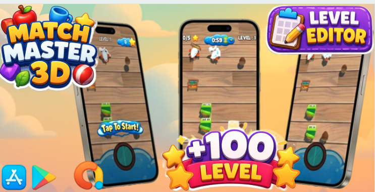 Match Master 3D Unity Source Code – Triple Match 3D Puzzle Game with Level Editor | SellUnitySourceCode.com source code