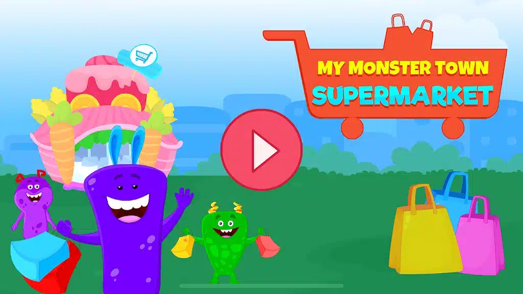 My Monster Town - Supermarket Grocery Store Games 