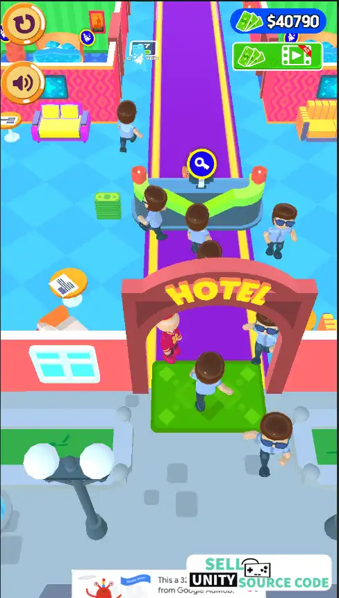 My Perfect Hotel Idle SellUnitySourceCode screenshot 5