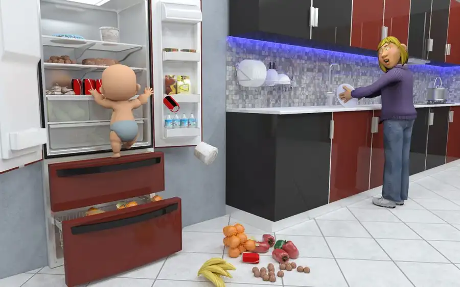 🍼 Naughty Twin Baby Simulator 3D – Funny Prank Game | SellUnitySourceCode screenshot 4