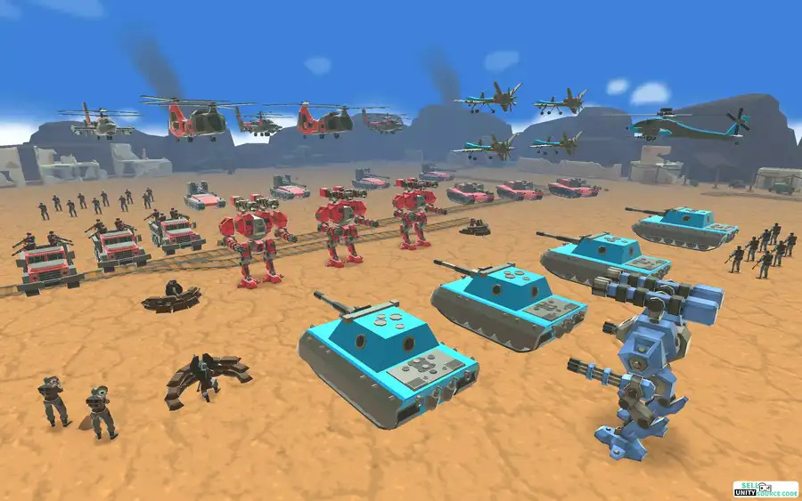 New Army War Simulator – Battle Strategy Unity Template – SellUnitySourceCode.com screenshot 4