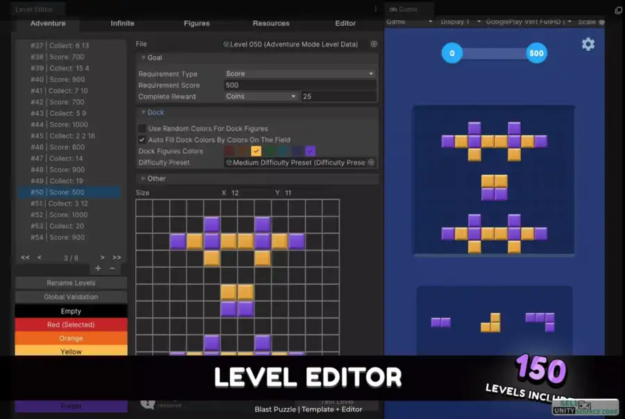 New Blast Puzzle | Template + Editor SellUnitySourceCode.com screenshot 4