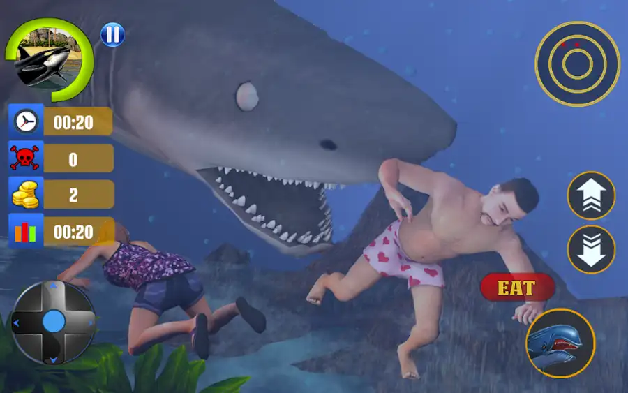New Blue Whale Survival Simulator: Angry Shark Game SellUnitySourceCode.com screenshot 4