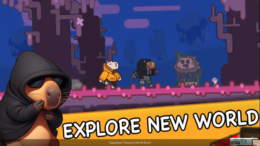 New Capybara! Treasure World Rush – SellUnitySourceCode.com screenshot 5