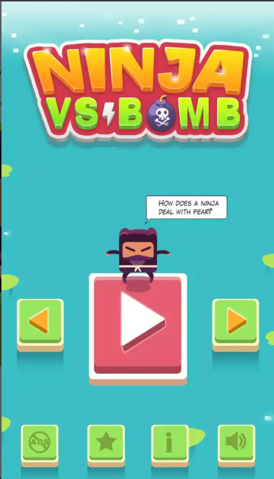 🥷💣 Ninja vs Bomb – Jump & Dodge Arcade Game (SellUnitySourceCode) screenshot 3