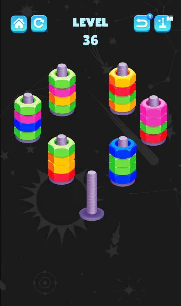 Nuts & Bolts: Sort Challenge SellUnitySourceCode screenshot 2