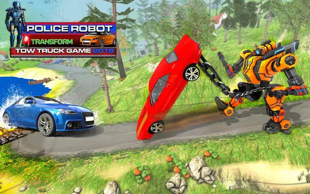 Police Robot Transform Tow Truck Game 2018 SellUnitySourceCode screenshot 4
