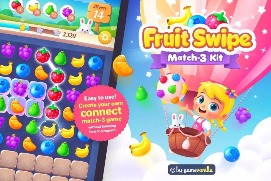 Puzzle Match Game Kit Bundle + 4 Art Packs | SellUnitySourceCode.com screenshot 3