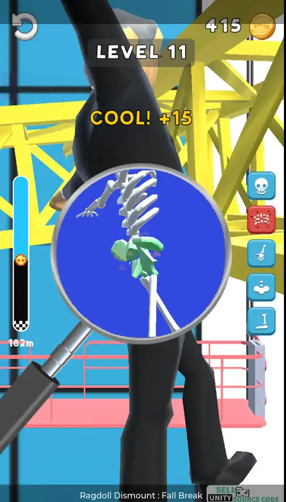 Ragdoll Dismount: Fall Break – Physics Bone Crash Game | SellUnitySourceCode.com screenshot 4