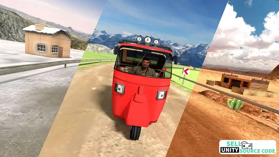Real Tuk Tuk Racing 2019: Best Auto Rickshaw Racer SellUnitySourceCode screenshot 3