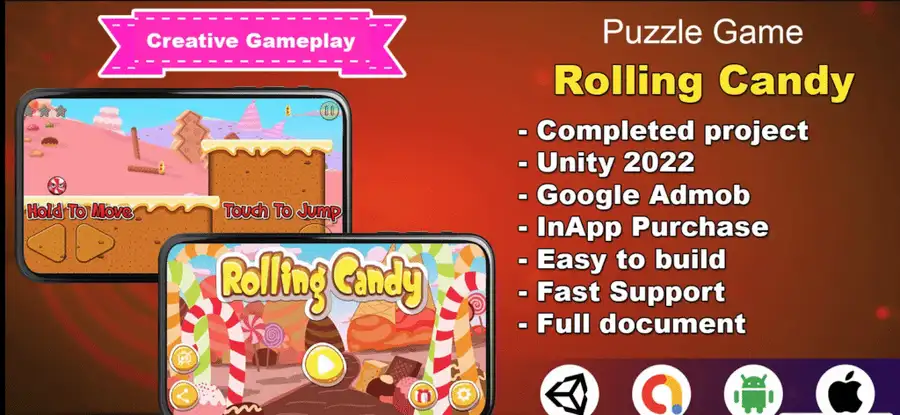 Rolling Candy – Unity – Admob SellUnitySourceCode screenshot 3