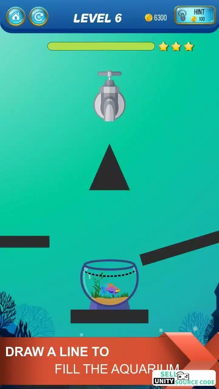 Save The Fish Physics Puzzle SellUnitySourceCode screenshot 4
