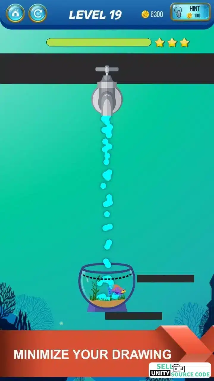 Save The Fish Physics Puzzle SellUnitySourceCode screenshot 5