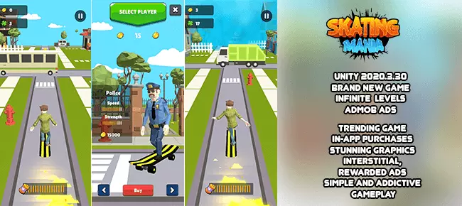 Skating Mania | Brand New Hypercasual Adventure SellUnitySourceCode