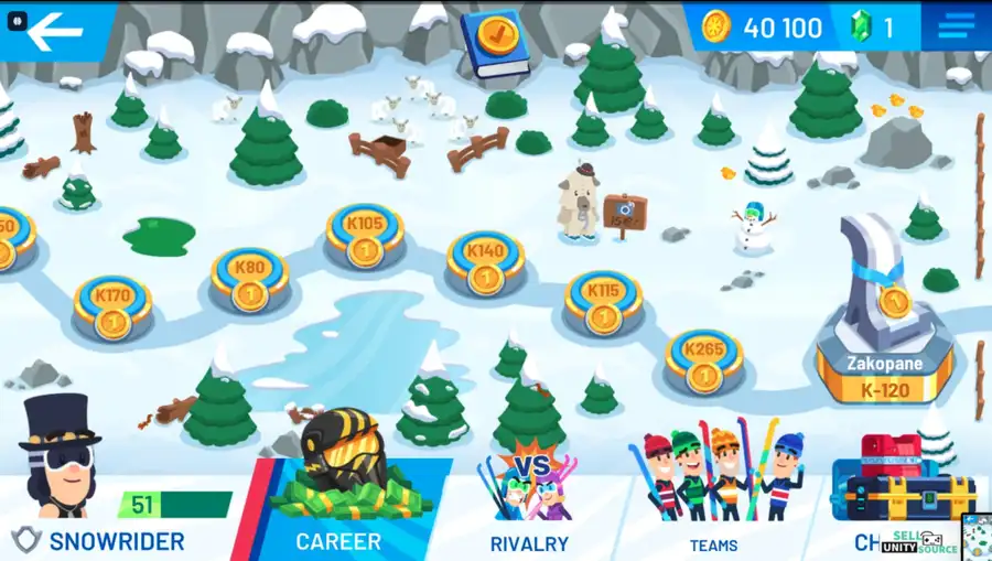 Ski Jump Challenge SellUnitySourceCode screenshot 4